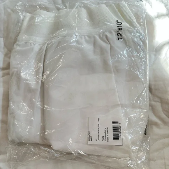 Lululemon NEW Court Rival High-Rise Skirt Sz 12 *Long* White - Picture 6 of 7